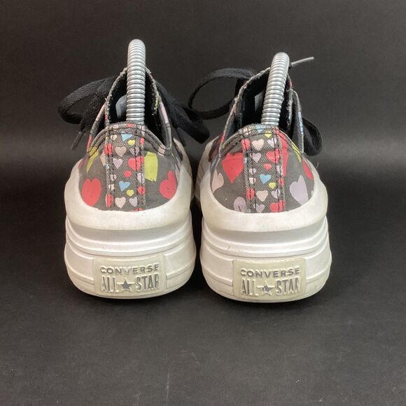 Converse CTAS Hi-Platform Hearts-Girls 3.5-Black All-Over Print Colorful 271709C - Picture 3 of 11